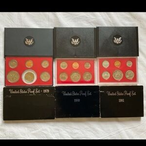 United States Proof Coin Set 1979 1980 1981